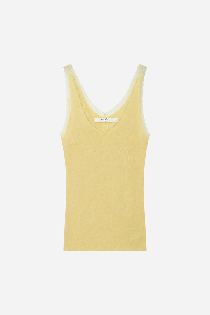 An image of a   10696 Lace-Trim V-Neck Camisole by  Mirra Masa
