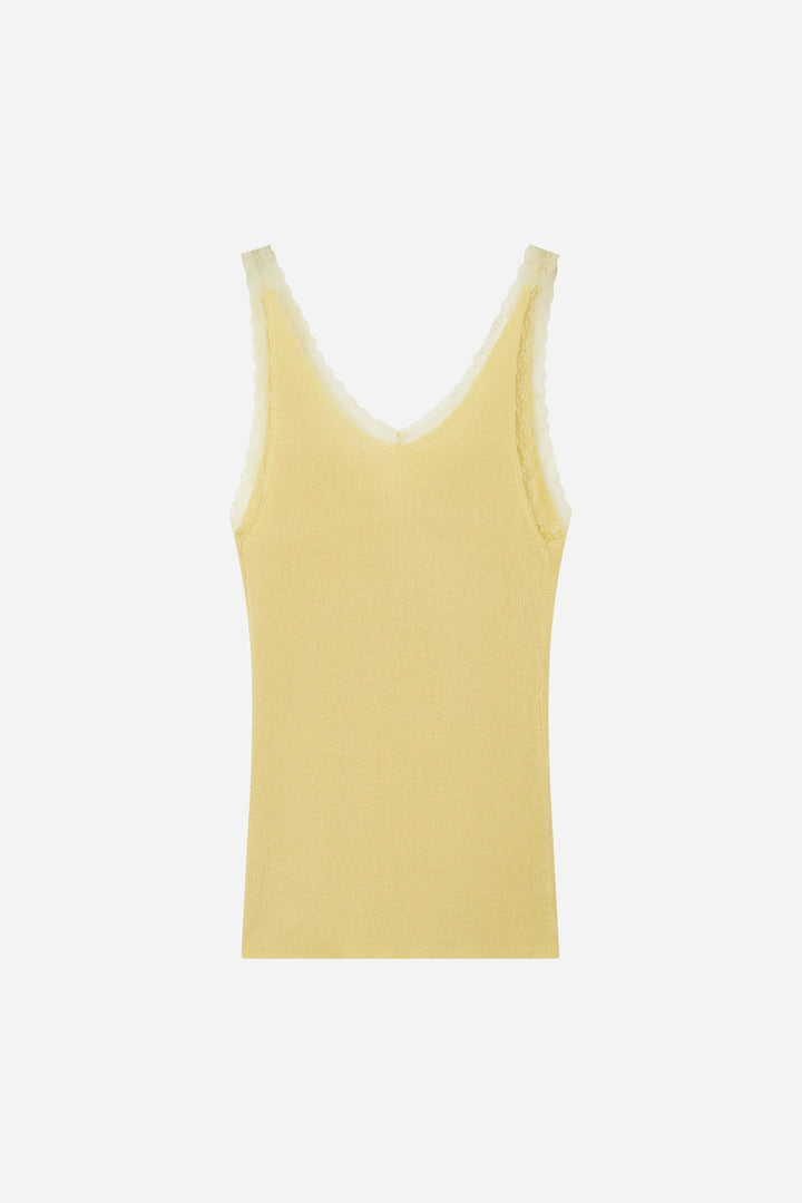 An image of a   10696 Lace-Trim V-Neck Camisole by  Mirra Masa