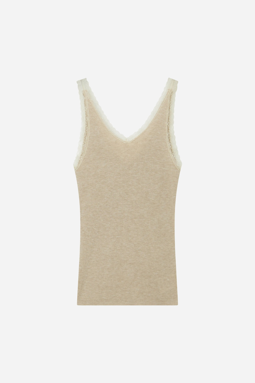 An image of a   10696 Lace-Trim V-Neck Camisole by  Mirra Masa