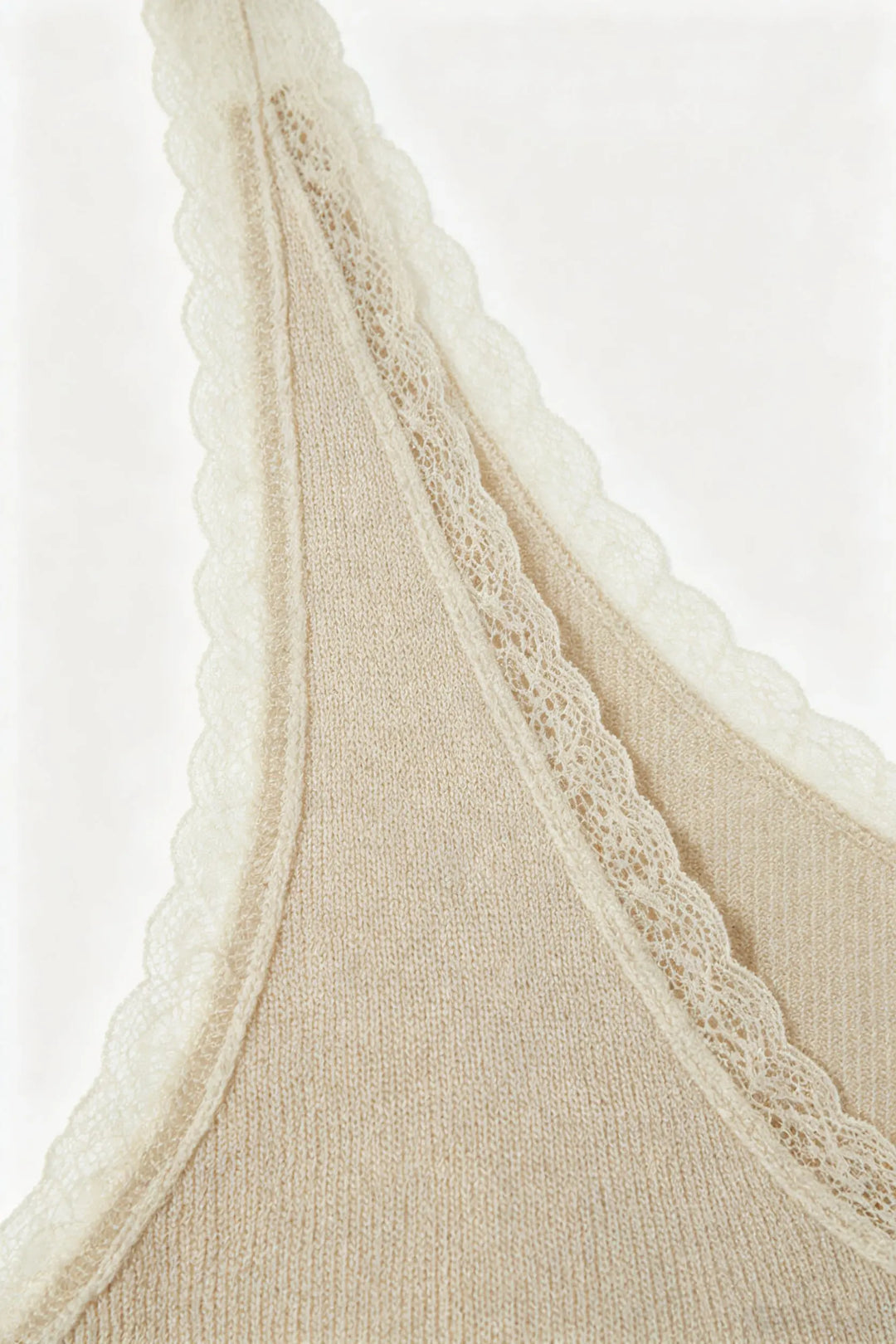 An image of a   10696 Lace-Trim V-Neck Camisole by  Mirra Masa