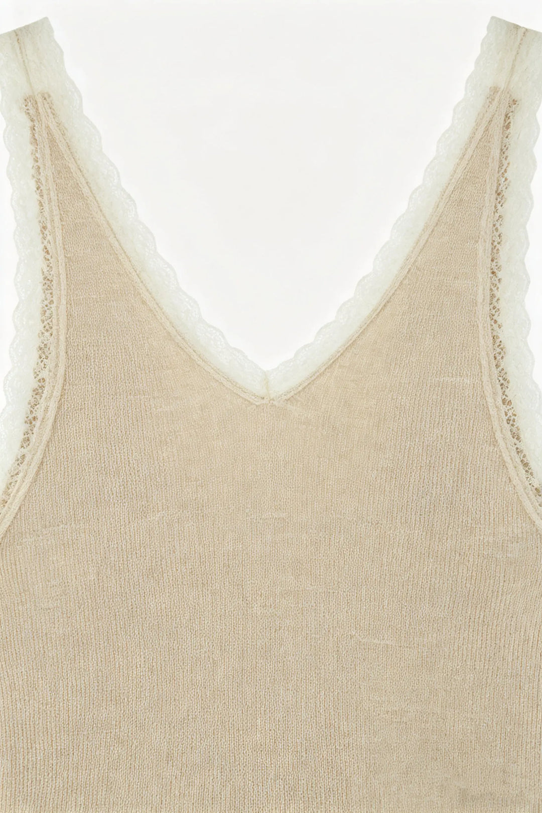 An image of a   10696 Lace-Trim V-Neck Camisole by  Mirra Masa