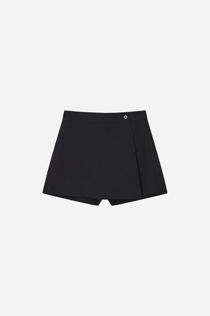 An image of a   10996 Asymmetric Button-Wrap Skirt by  Mirra Masa