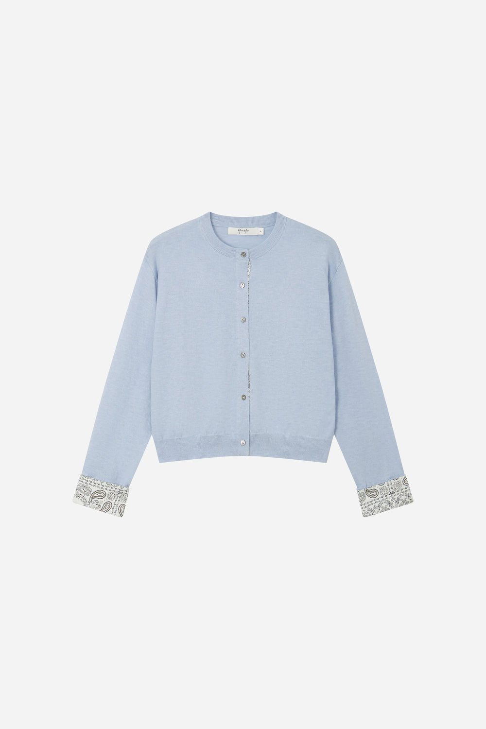 An image of a   11010 Contrast Cuff Cardigan by  Mirra Masa