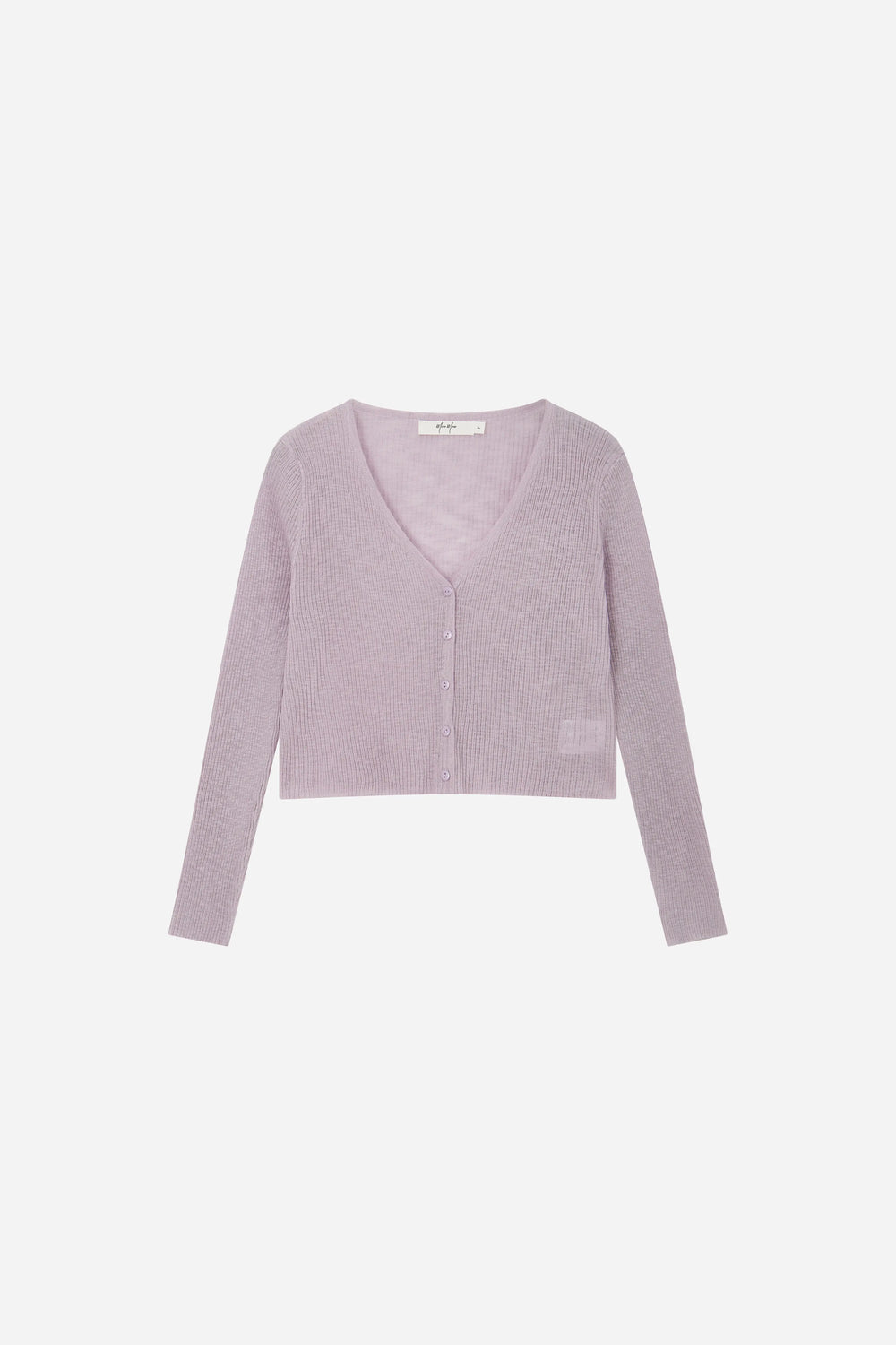 An image of a   11030 Ribbed V-Neck Cardigan by  Mirra Masa