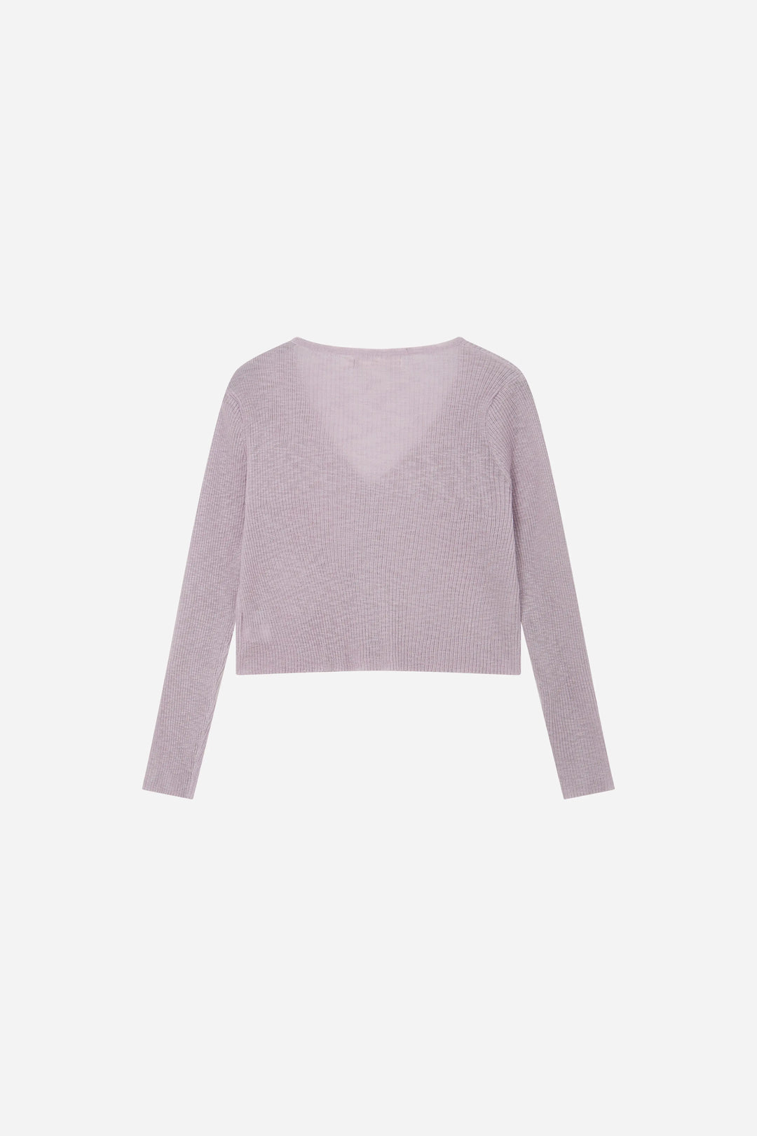 An image of a   11030 Ribbed V-Neck Cardigan by  Mirra Masa