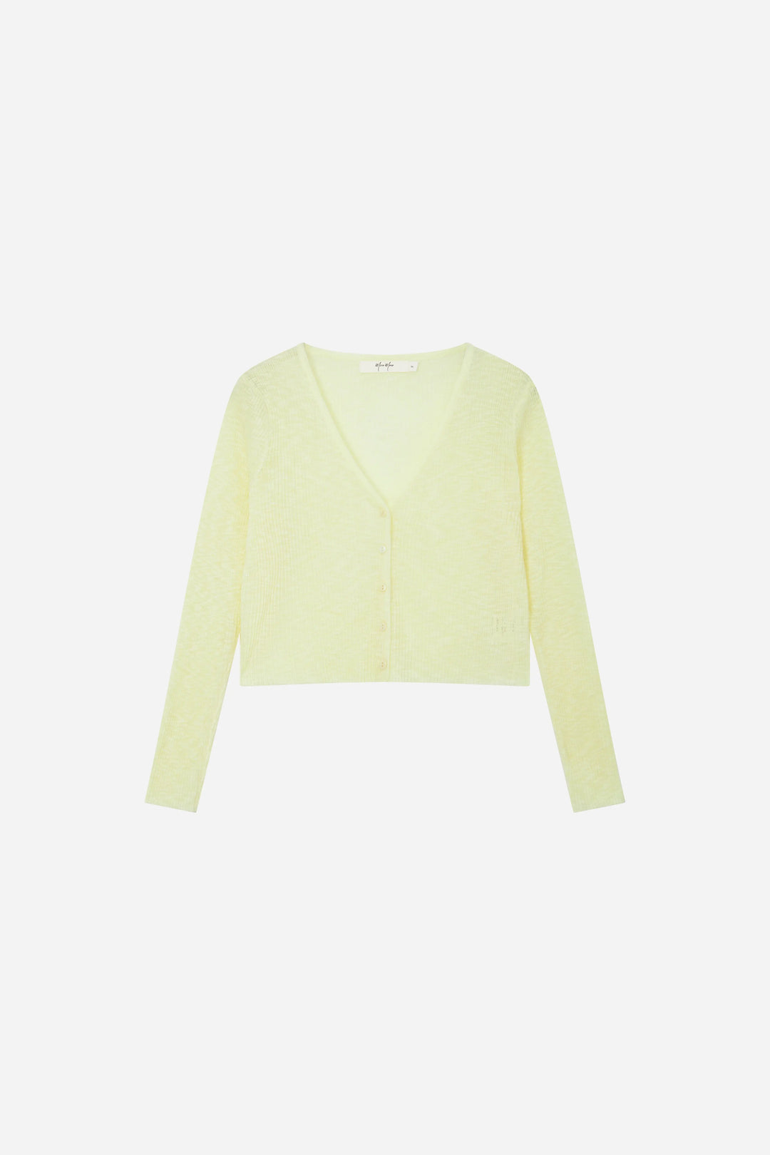 An image of a   11030 Ribbed V-Neck Cardigan by  Mirra Masa