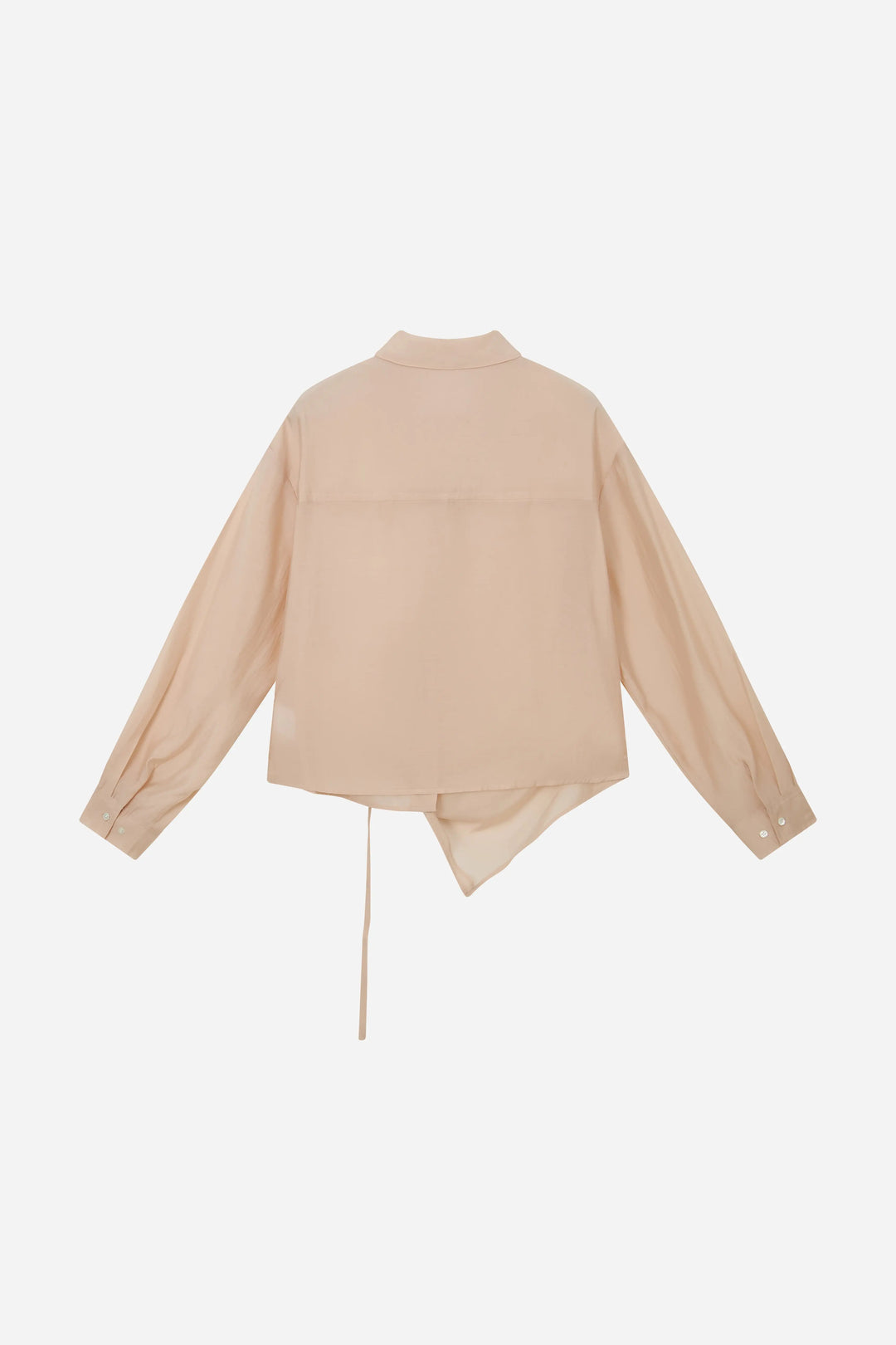 An image of a   11044 Side-Tie Button-Down Shirt by  Mirra Masa