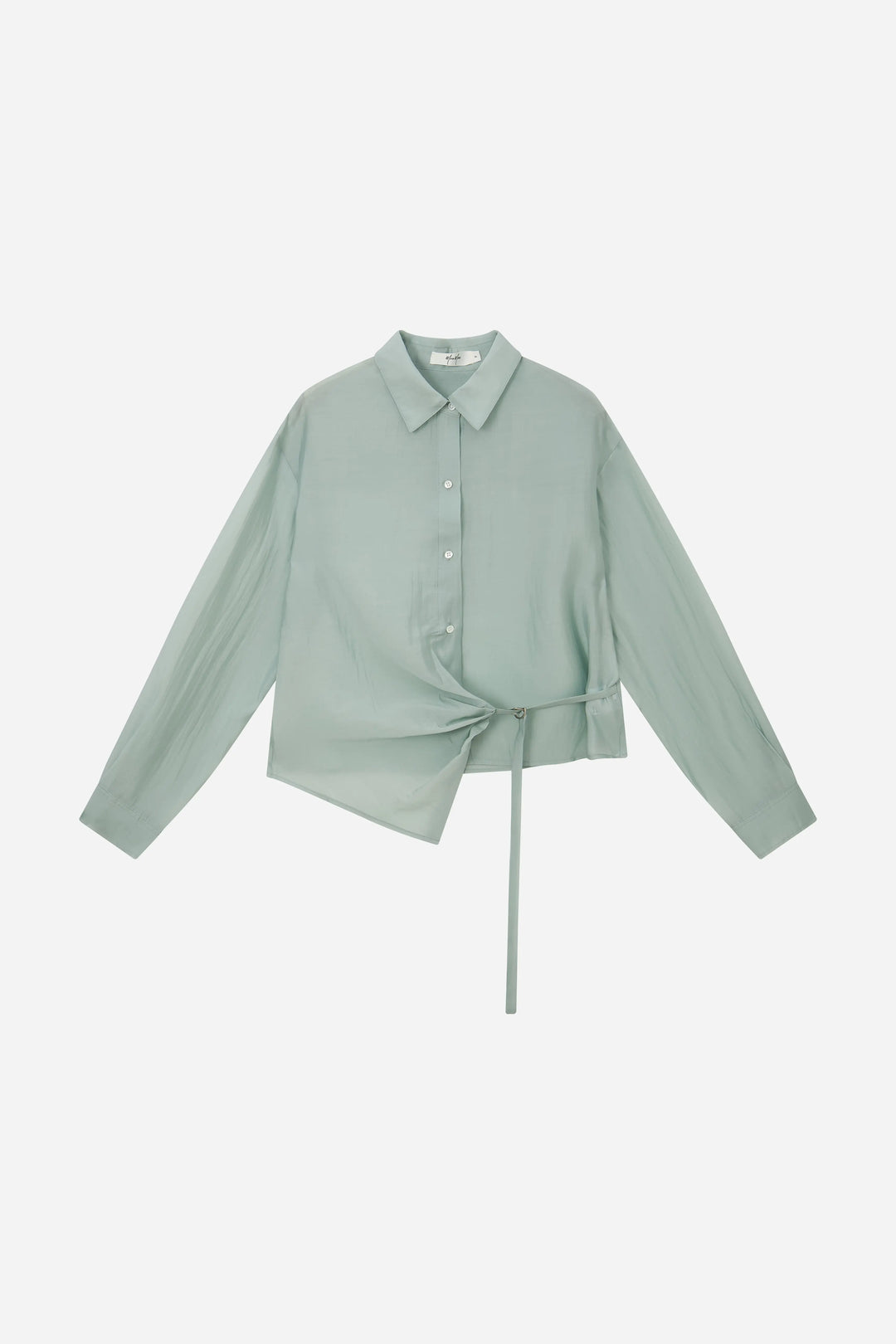 An image of a   11044 Side-Tie Button-Down Shirt by  Mirra Masa