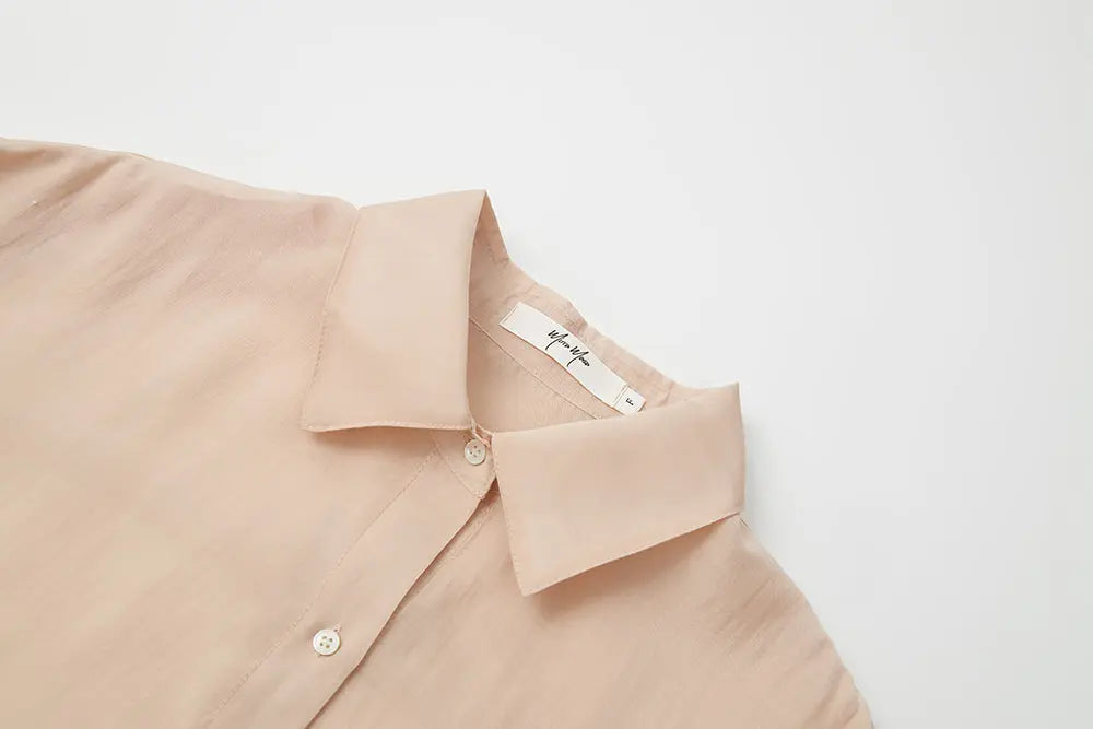 An image of a   11044 Side-Tie Button-Down Shirt by  Mirra Masa