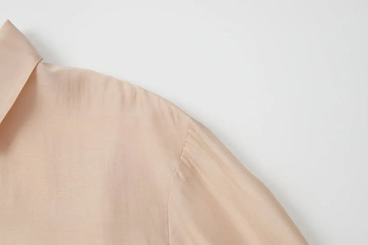 An image of a   11044 Side-Tie Button-Down Shirt by  Mirra Masa