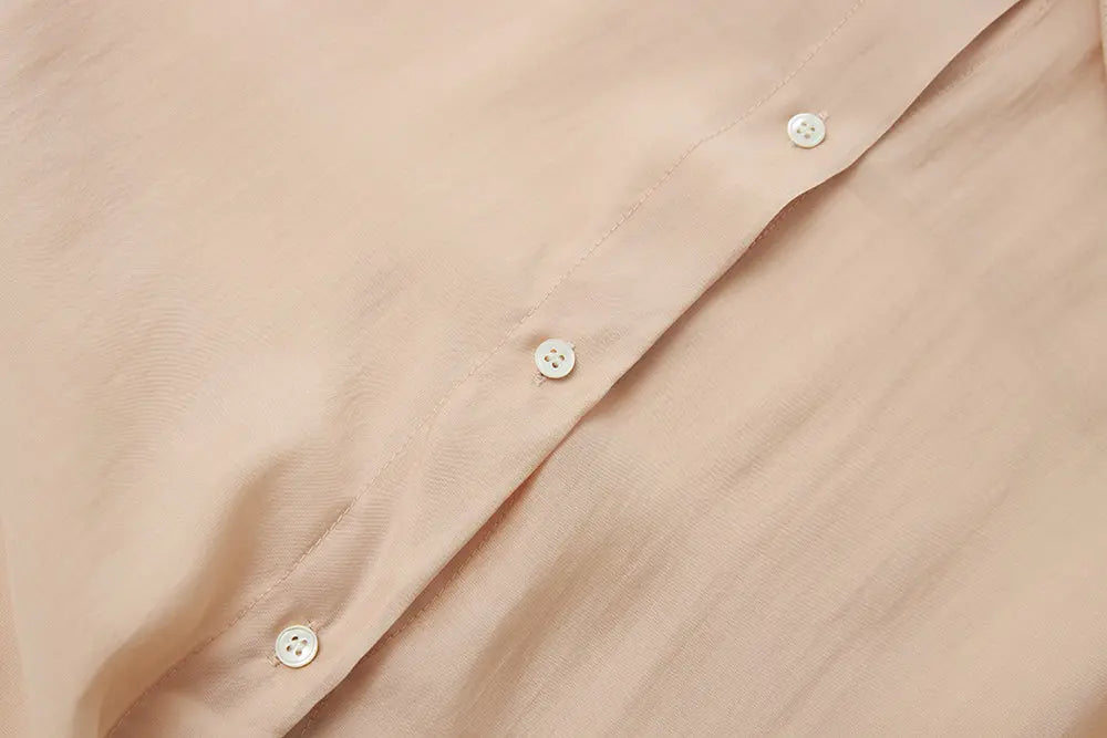 An image of a   11044 Side-Tie Button-Down Shirt by  Mirra Masa