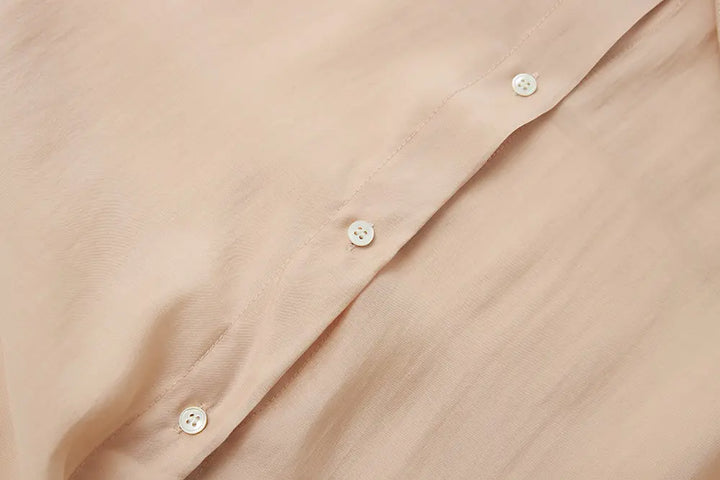 An image of a   11044 Side-Tie Button-Down Shirt by  Mirra Masa