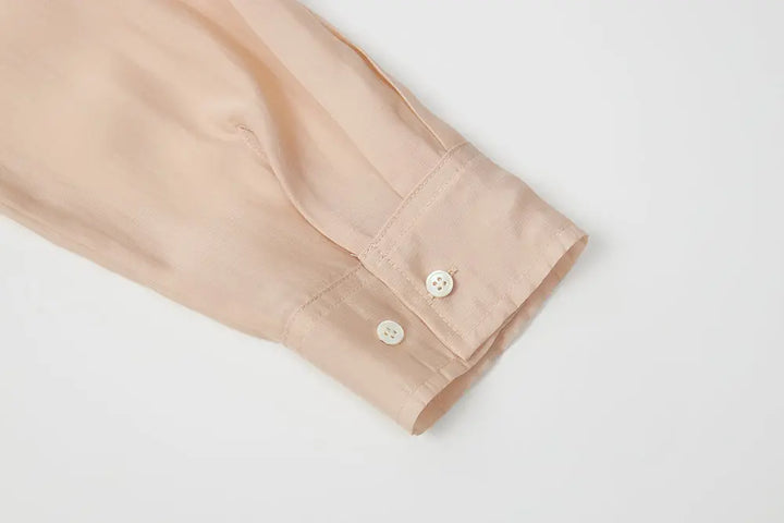 An image of a   11044 Side-Tie Button-Down Shirt by  Mirra Masa