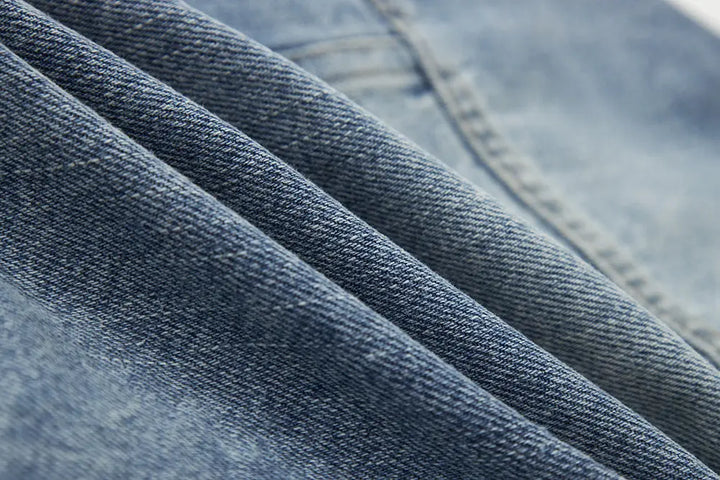An image of a   11102 Cropped Vintage Wash Denim Jacket by  Mirra Masa