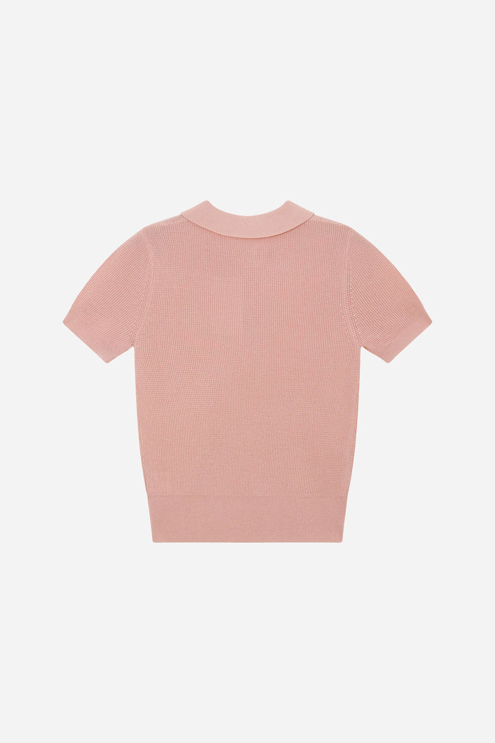 An image of a   11113 Short Sleeve Knit Polo by  Mirra Masa