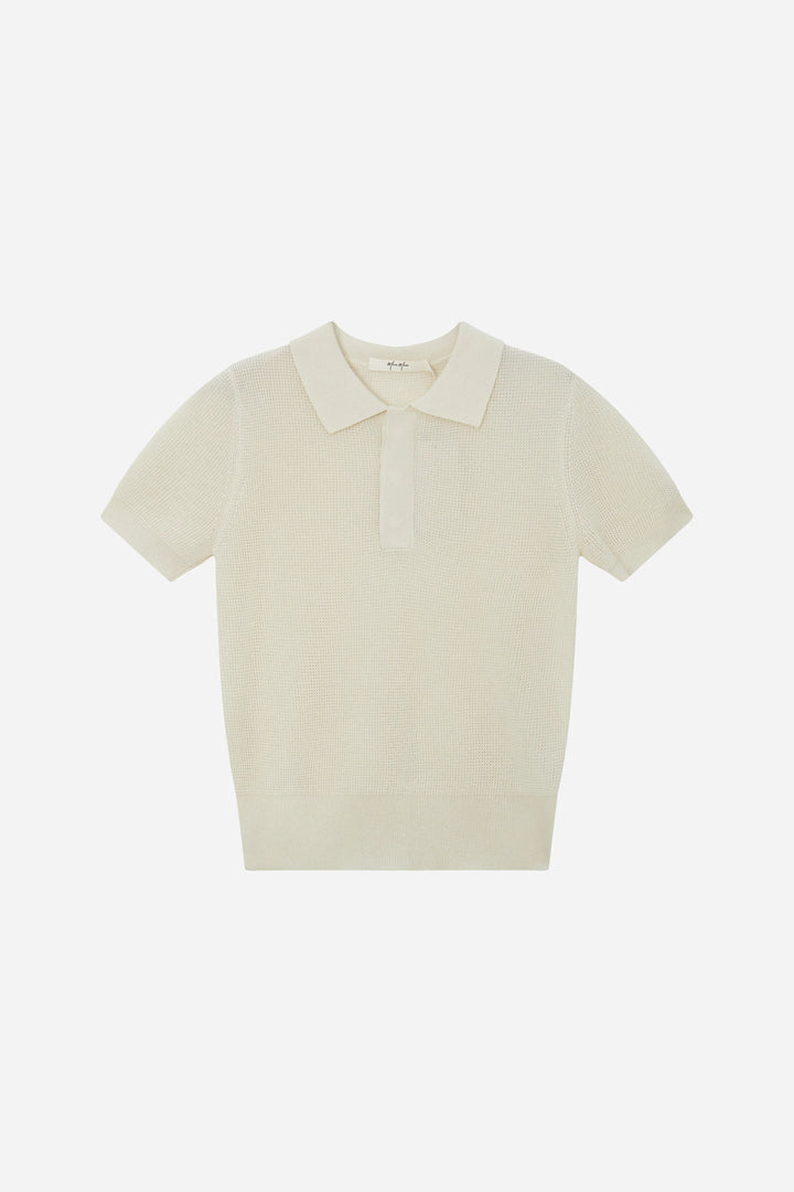 An image of a   11113 Short Sleeve Knit Polo by  Mirra Masa