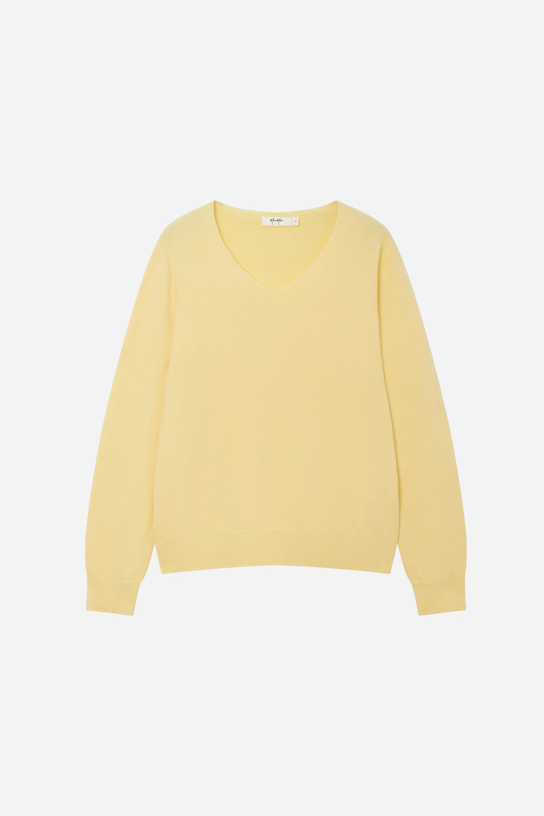 An image of a   11175 Essential Long Sleeve V-Neck Knit Top by  Mirra Masa