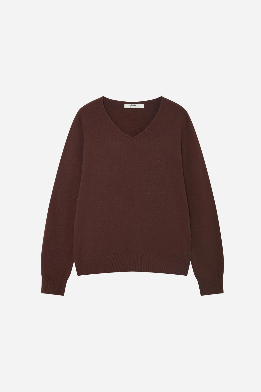 An image of a   11175 Essential Long Sleeve V-Neck Knit Top by  Mirra Masa