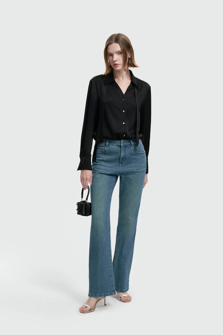 An image of a   11222 The Parisian Silk-Touch Shirt by  Mirra Masa