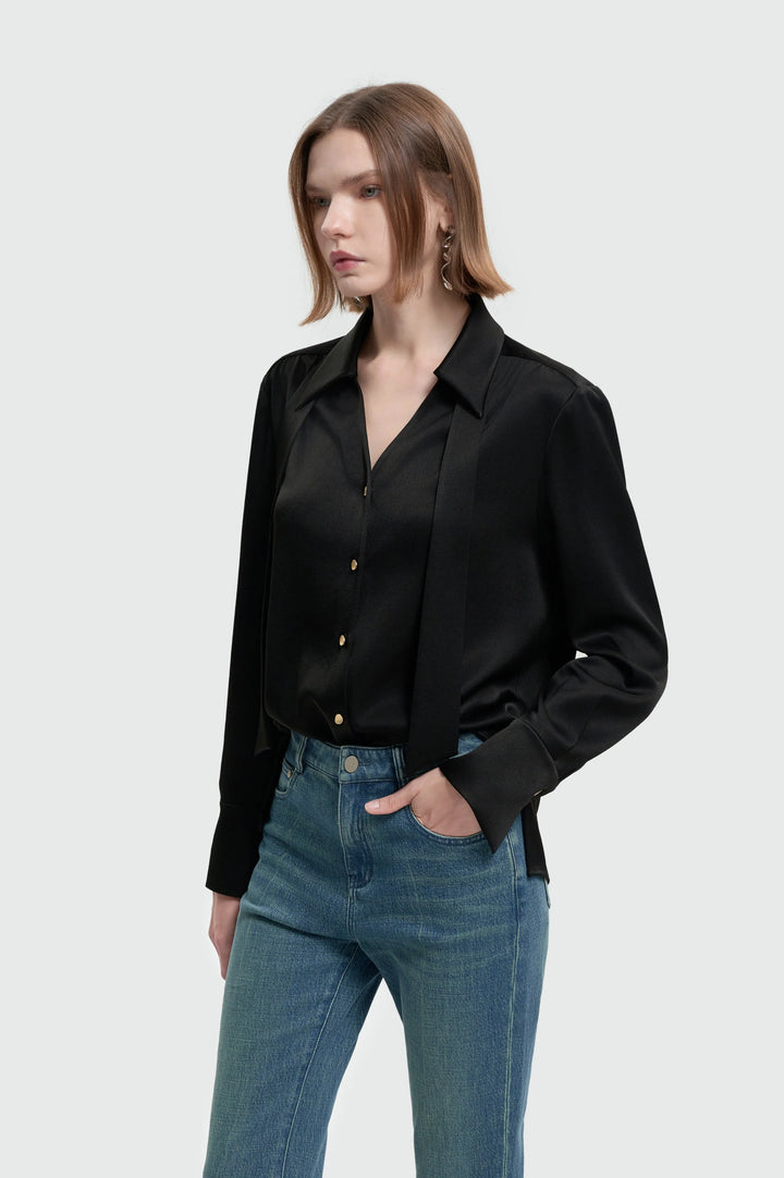 An image of a   11222 The Parisian Silk-Touch Shirt by  Mirra Masa