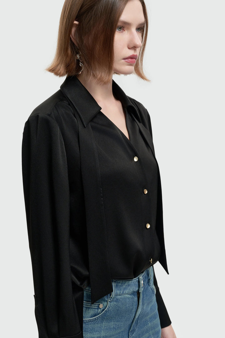 An image of a   11222 The Parisian Silk-Touch Shirt by  Mirra Masa