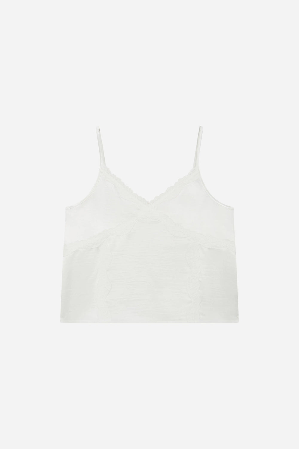 An image of a   11223 Lace Trim Camisole Top by  Mirra Masa