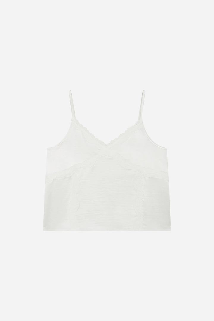 An image of a   11223 Lace Trim Camisole Top by  Mirra Masa
