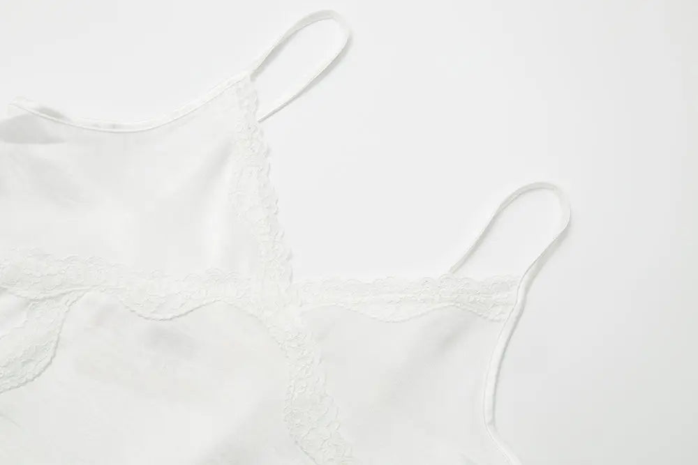 An image of a   11223 Lace Trim Camisole Top by  Mirra Masa