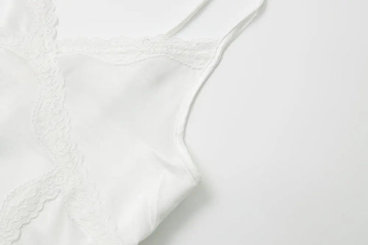 An image of a   11223 Lace Trim Camisole Top by  Mirra Masa