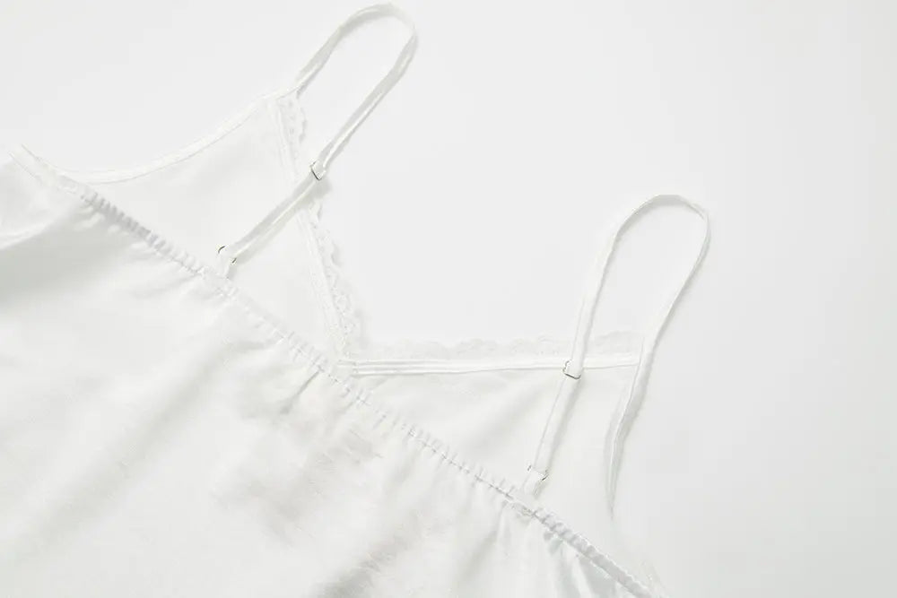An image of a   11223 Lace Trim Camisole Top by  Mirra Masa