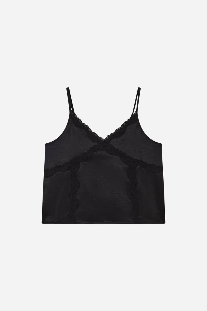 An image of a   11223 Lace Trim Camisole Top by  Mirra Masa