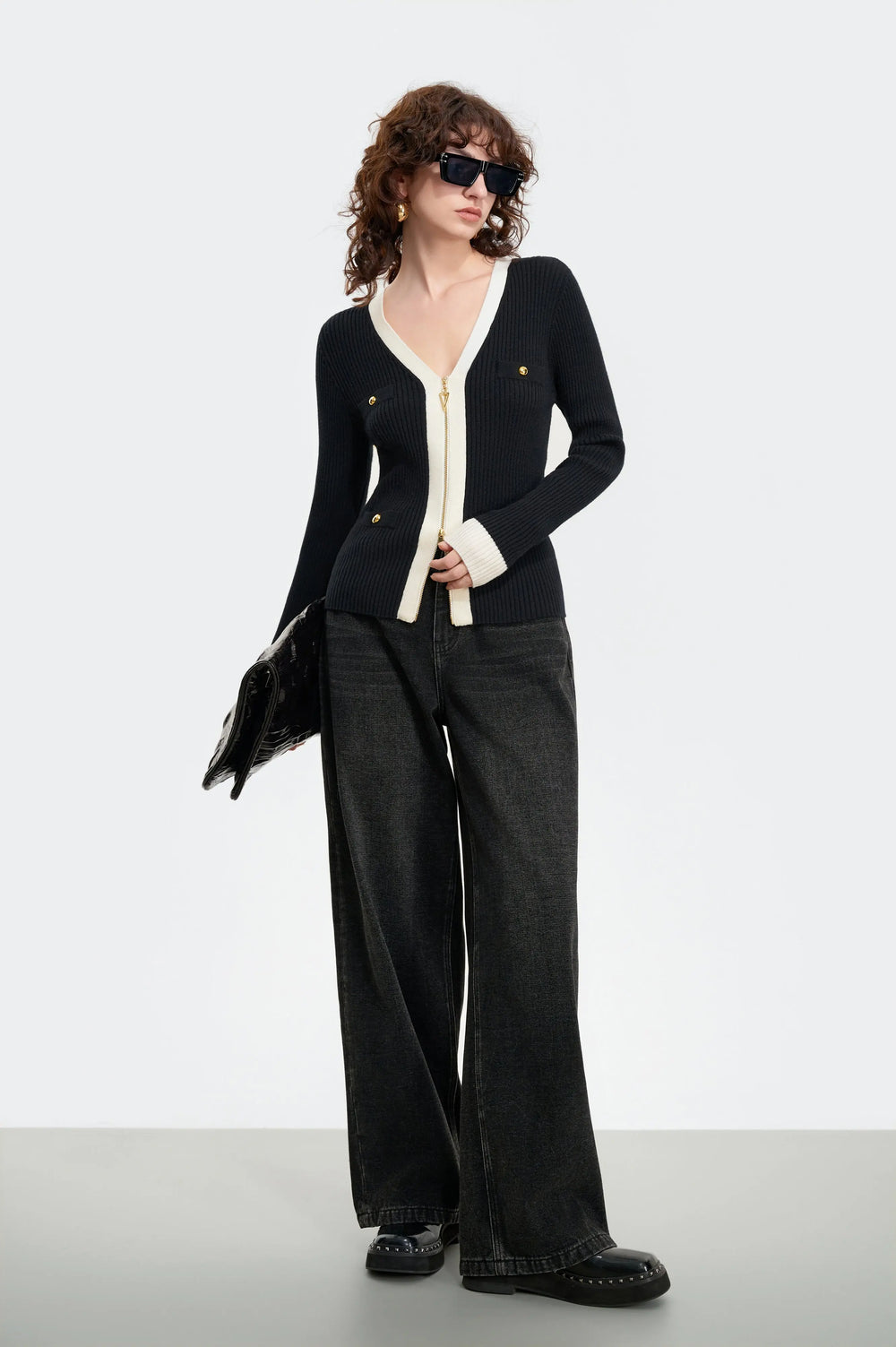 An image of a   11270 Luxe Merino Wool Cardigan by  Mirra Masa