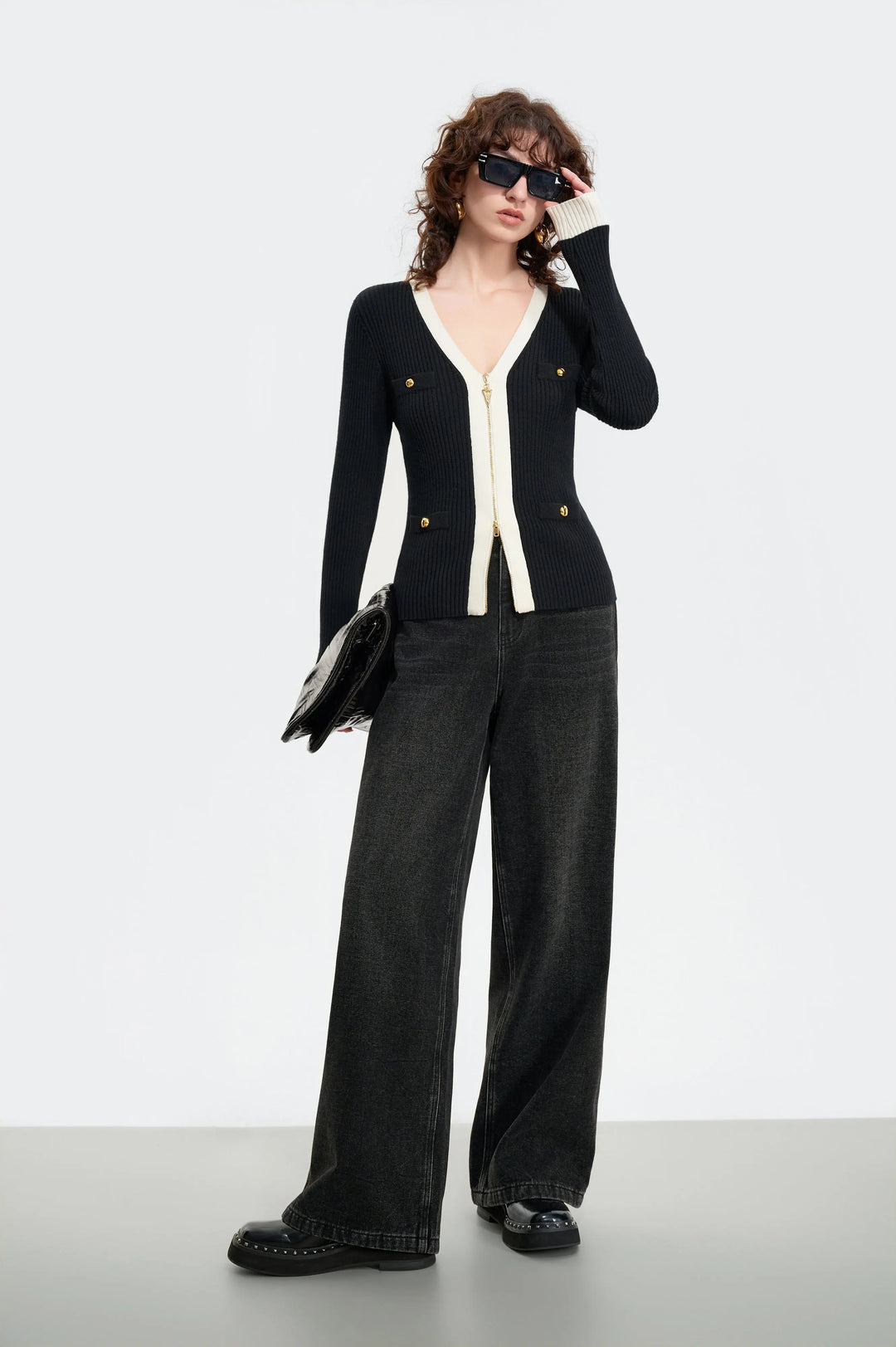 An image of a   11270 Luxe Merino Wool Cardigan by  Mirra Masa