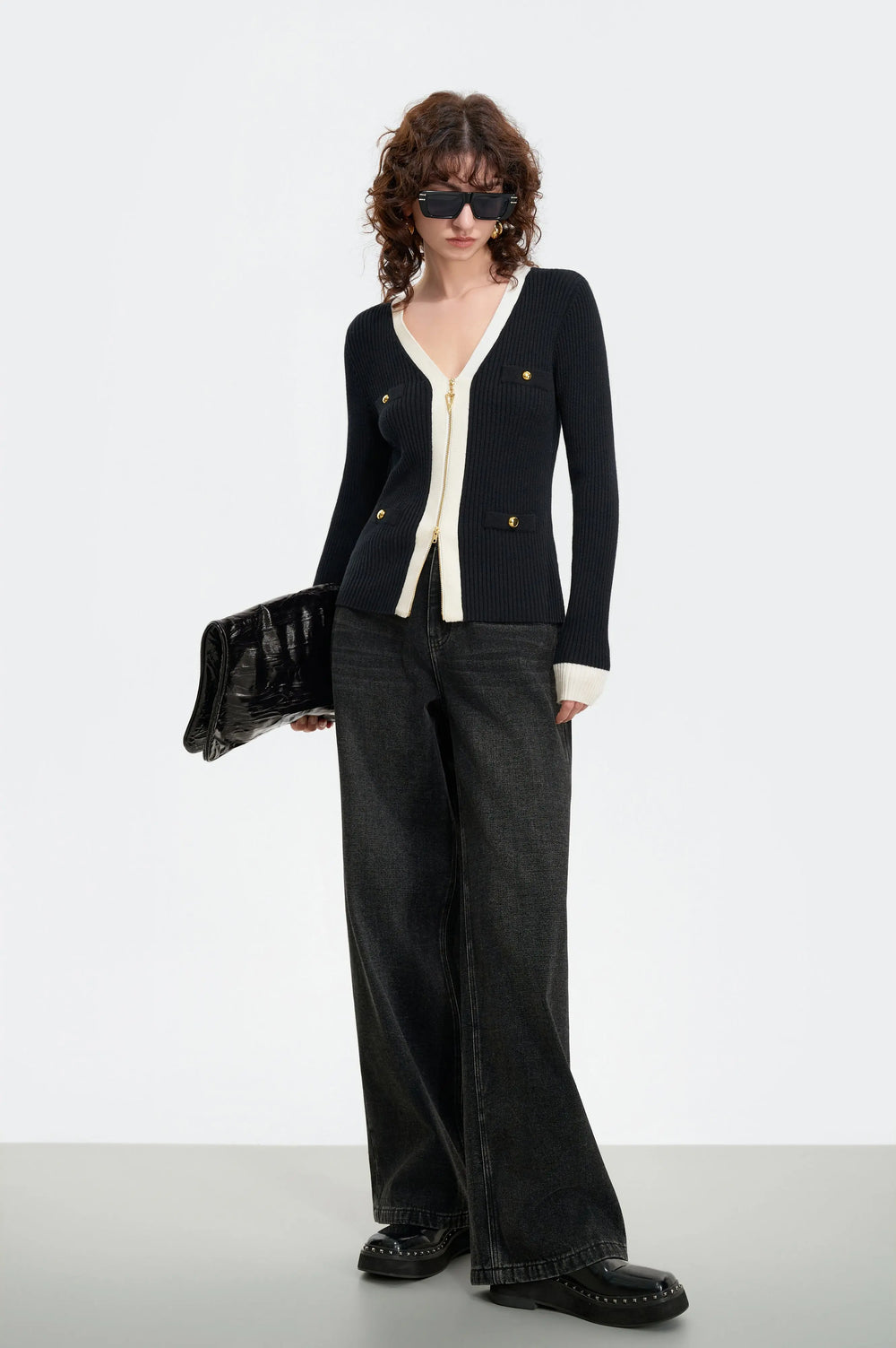 An image of a   11270 Luxe Merino Wool Cardigan by  Mirra Masa