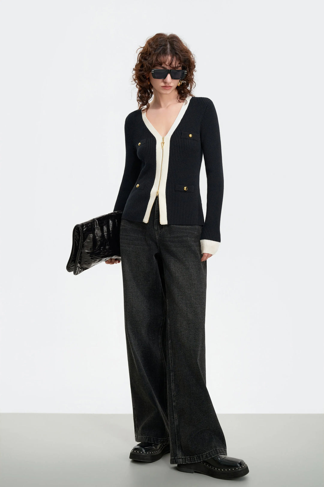 An image of a   11270 Luxe Merino Wool Cardigan by  Mirra Masa