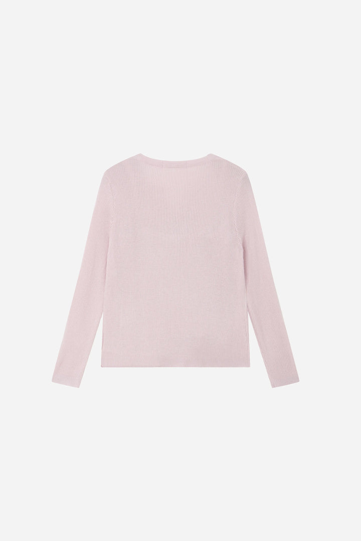 An image of a   11354 Lace-Trim Knit Cardigan Set by  Mirra Masa