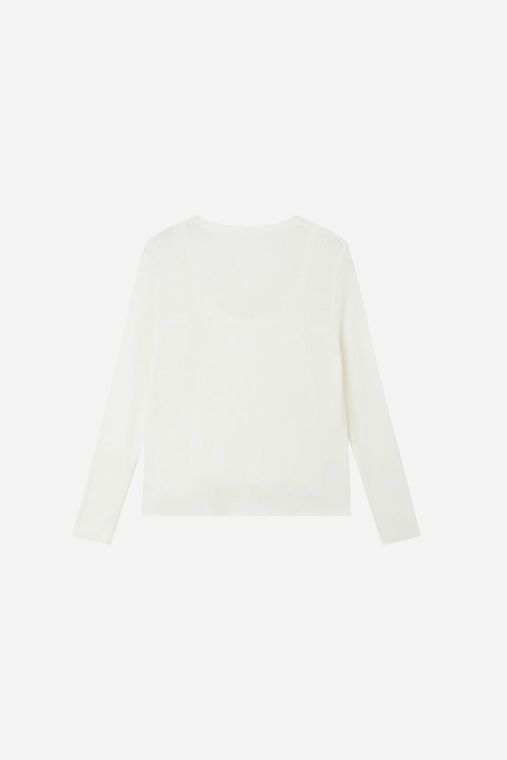 An image of a   11354 Lace-Trim Knit Cardigan Set by  Mirra Masa
