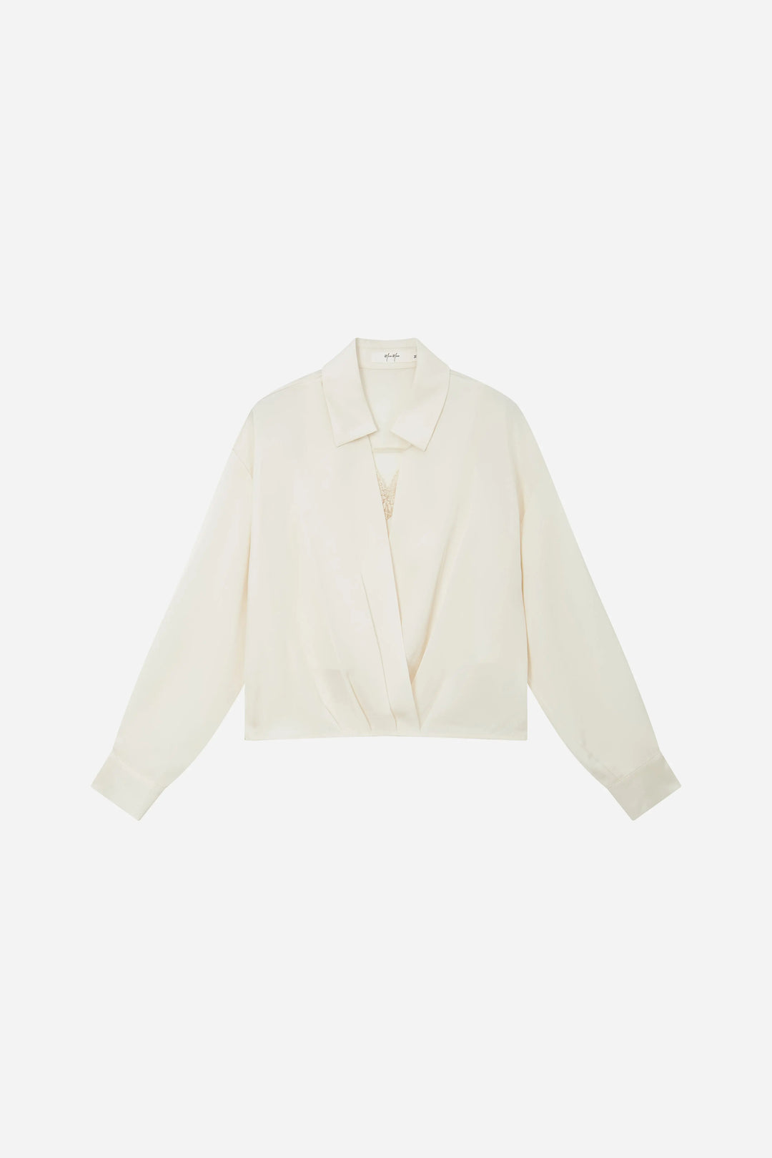 An image of a   11382 Collared Wrap Blouse by  Mirra Masa