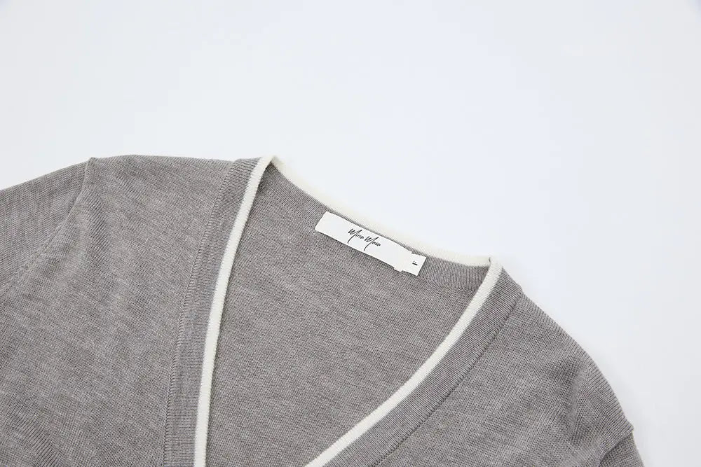 An image of a   11404 Cozy Wool Blend Layering Cardigan by  Mirra Masa