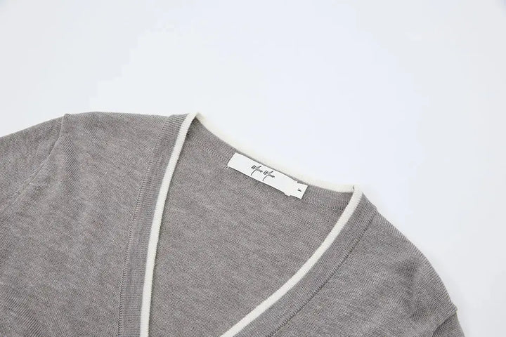 An image of a   11404 Cozy Wool Blend Layering Cardigan by  Mirra Masa