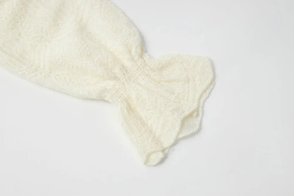 An image of a   11415 Lace Trim V-Neck Lyocell Blouse by  Mirra Masa