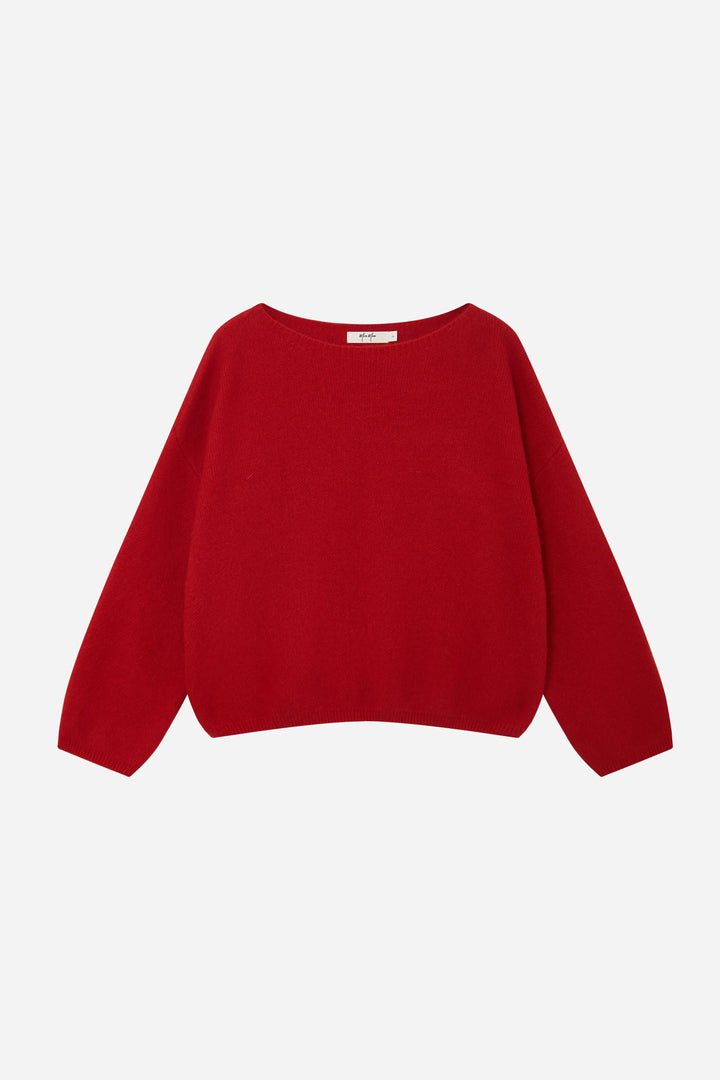 An image of a   11422 Round-Neck Off Shoulder Sweater by  Mirra Masa
