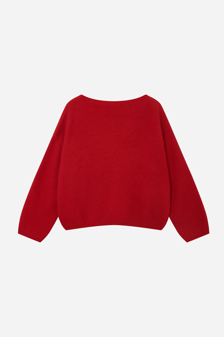 An image of a   11422 Round-Neck Off Shoulder Sweater by  Mirra Masa