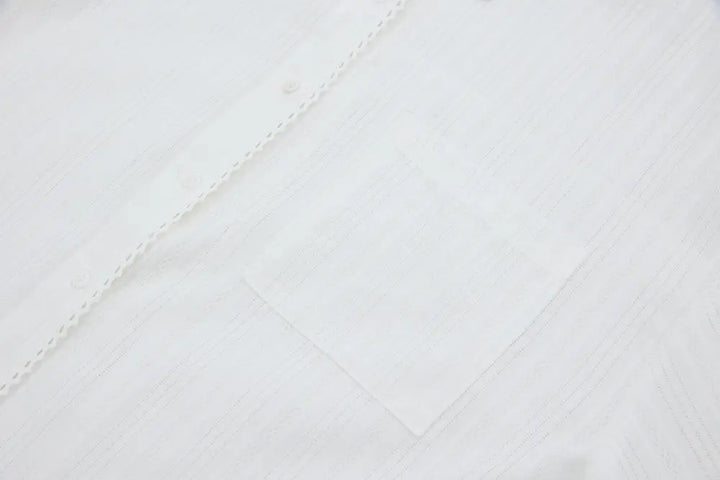 An image of a   11475 Textured Cotton Button-Down Shirt by  Mirra Masa
