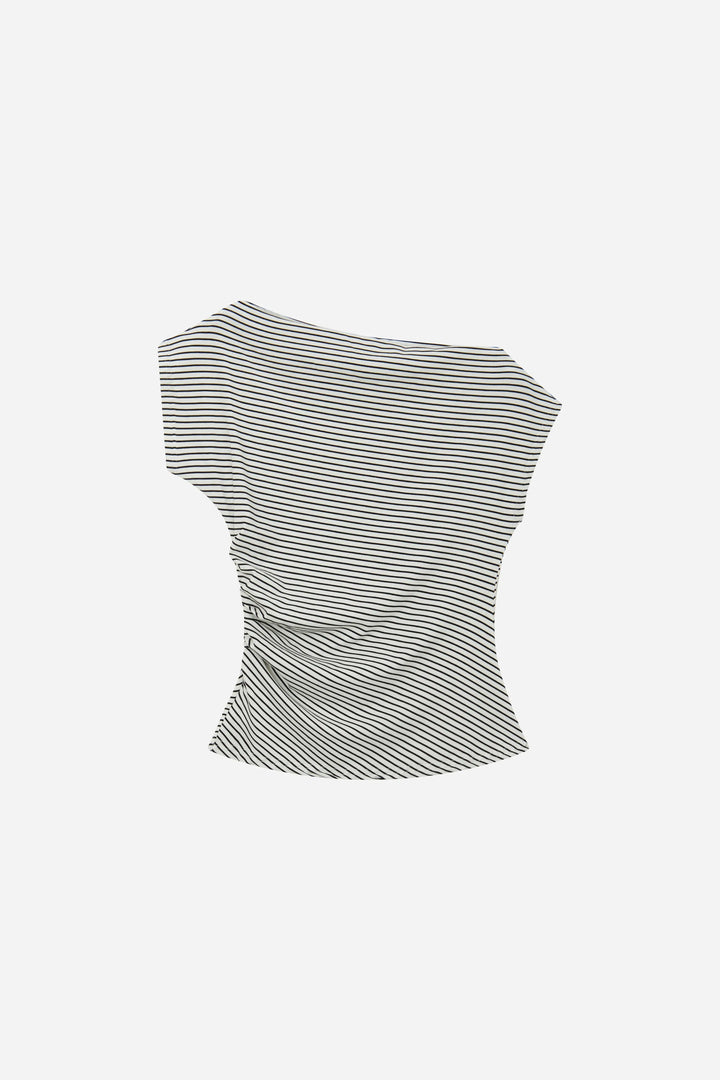 An image of a   11491 Ruched Cap Sleeve Top by  Mirra Masa