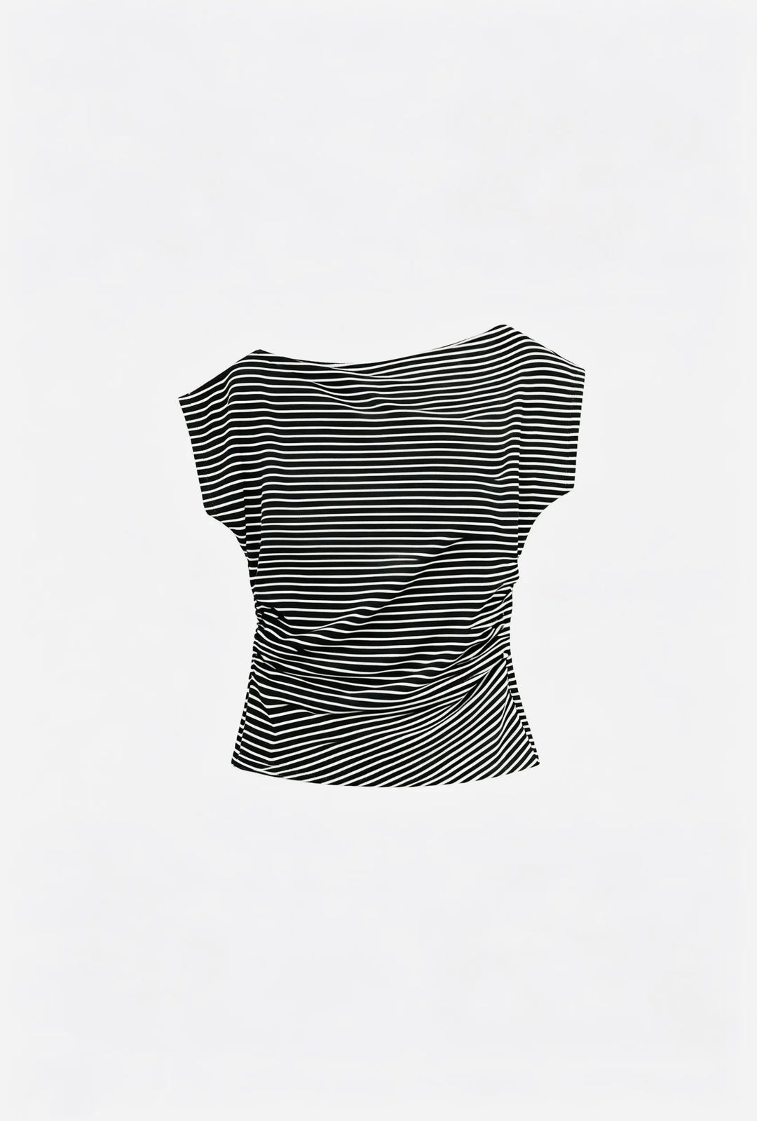 An image of a   11491 Ruched Cap Sleeve Top by  Mirra Masa
