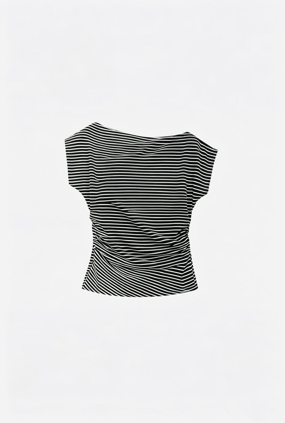 An image of a   11491 Ruched Cap Sleeve Top by  Mirra Masa