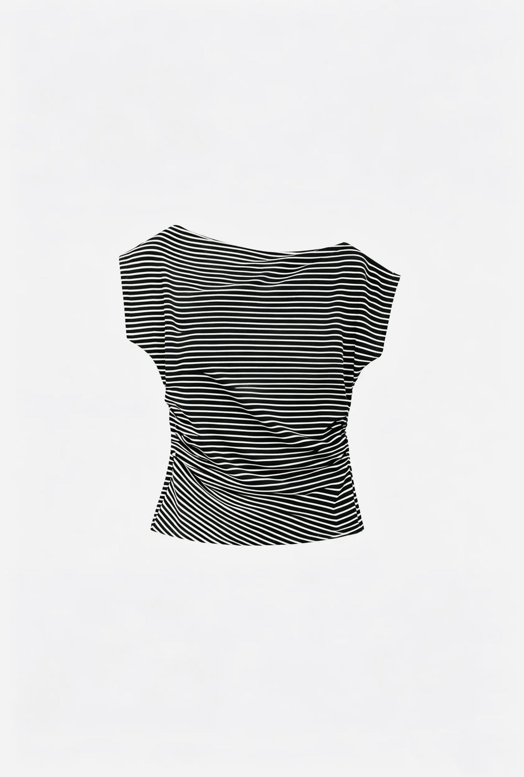 An image of a   11491 Ruched Cap Sleeve Top by  Mirra Masa