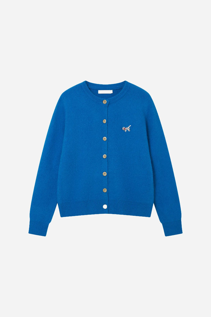 An image of a   11594 Round Neck Button Down Cardigan by  Mirra Masa