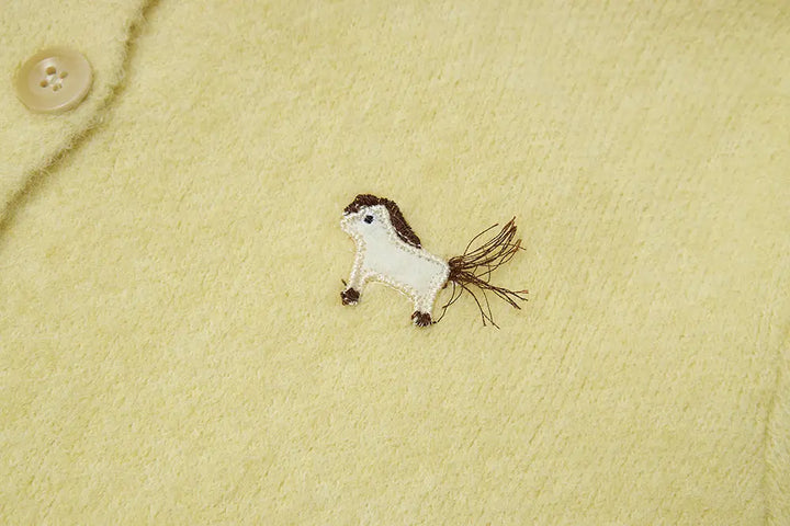 An image of a   11594 Round Neck Button Down Cardigan by  Mirra Masa